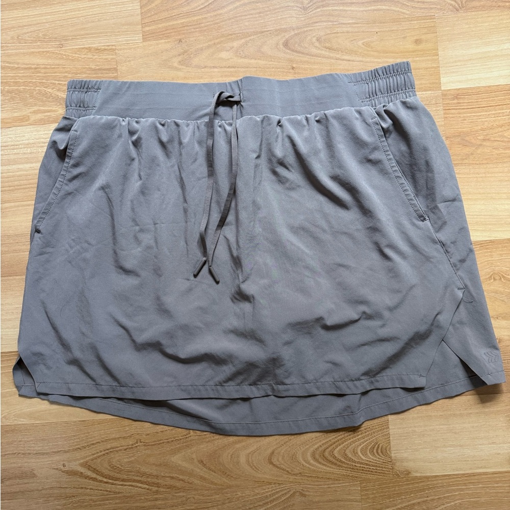 All in Motion Taupe Elastic Waist Skort